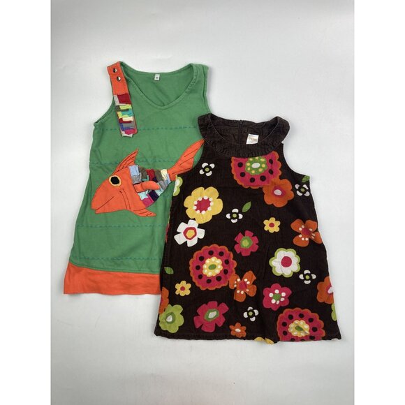 2 Lot Girl's 4 Gymboree/Unbranded Sleeveless Dresses - Picture 1 of 6
